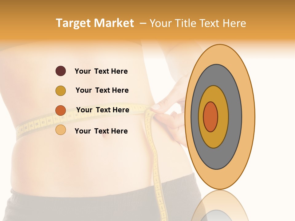 Girl Measures Her Waist PowerPoint Template