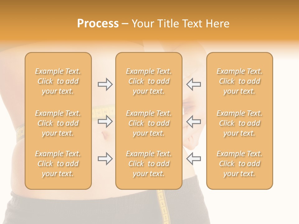 Girl Measures Her Waist PowerPoint Template