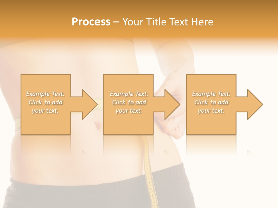 Girl Measures Her Waist PowerPoint Template