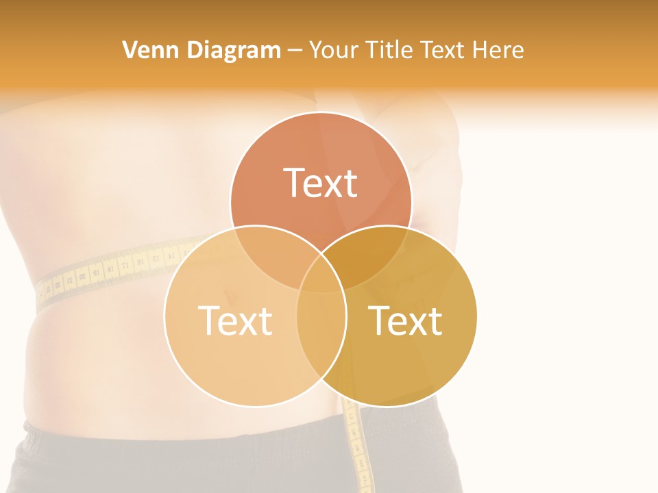 Girl Measures Her Waist PowerPoint Template