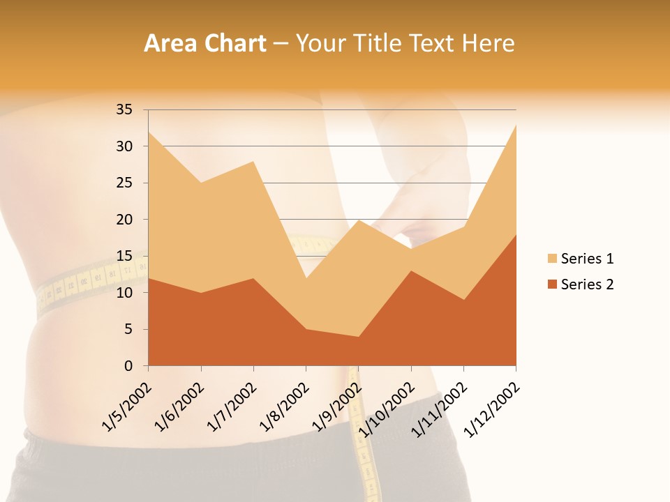 Girl Measures Her Waist PowerPoint Template