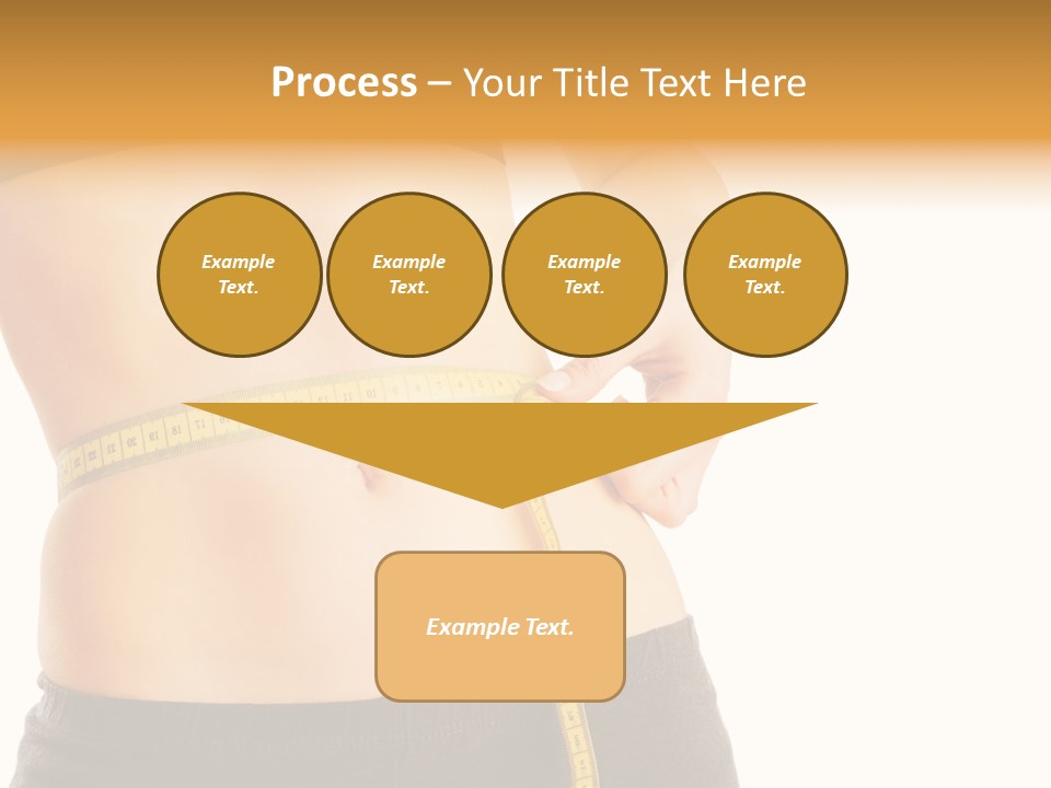 Girl Measures Her Waist PowerPoint Template