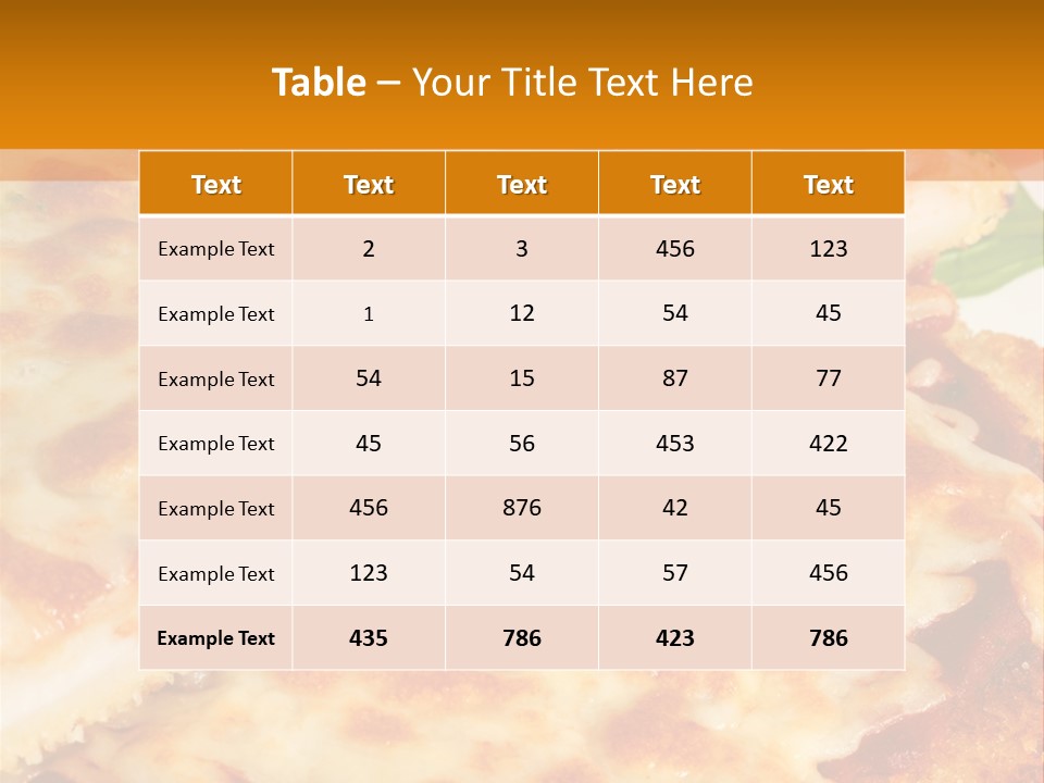 Casserole With Vegetables PowerPoint Template
