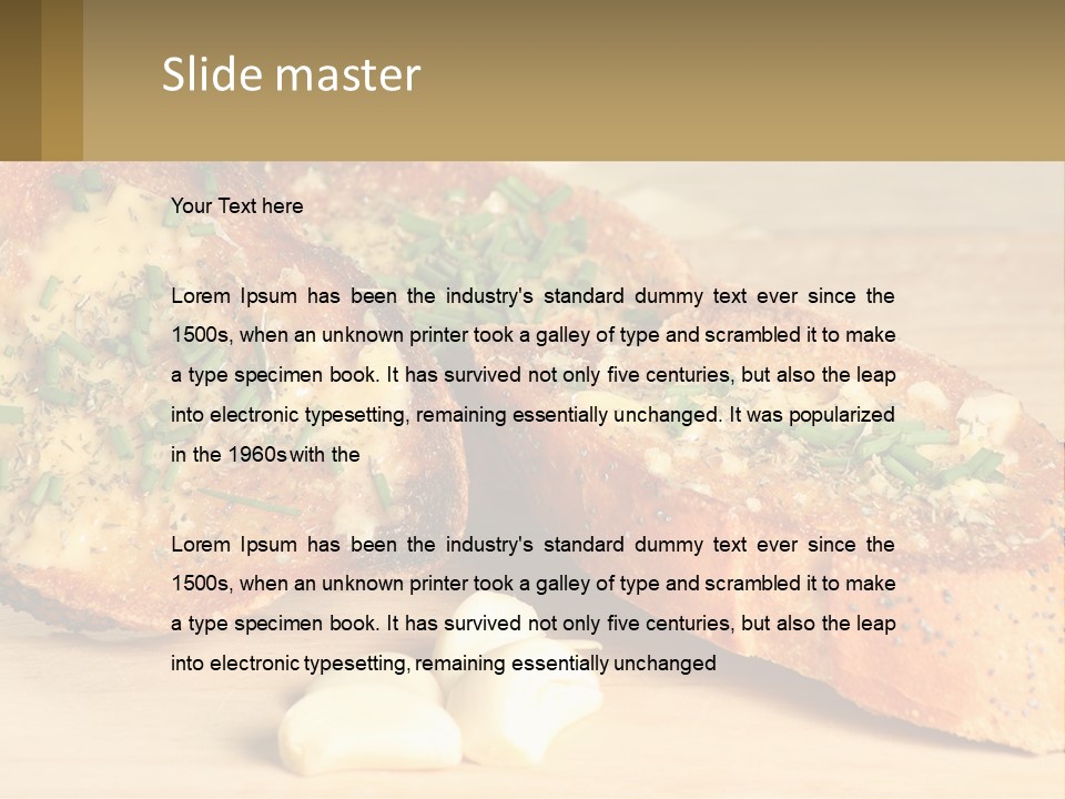 Croutons With Garlic PowerPoint Template