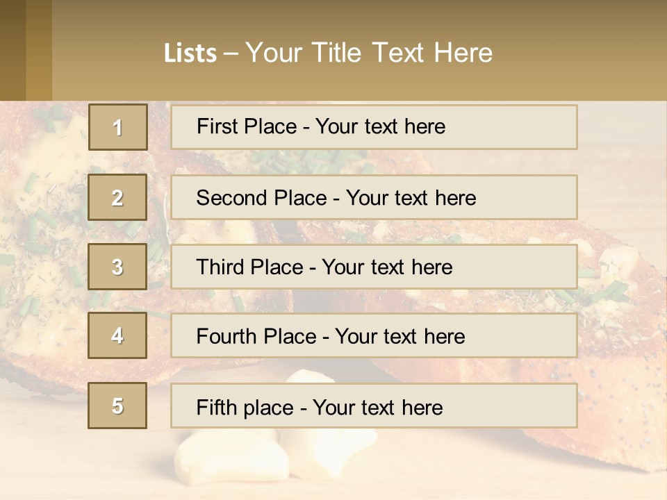 Croutons With Garlic PowerPoint Template