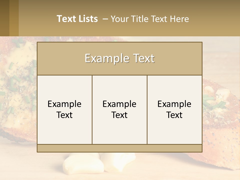 Croutons With Garlic PowerPoint Template