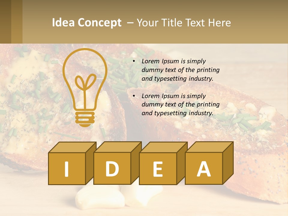 Croutons With Garlic PowerPoint Template