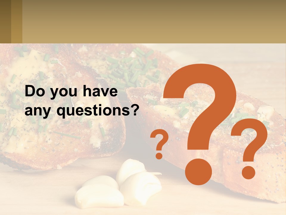 Croutons With Garlic PowerPoint Template