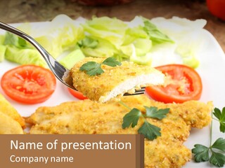 Fried Chicken Meat PowerPoint Template