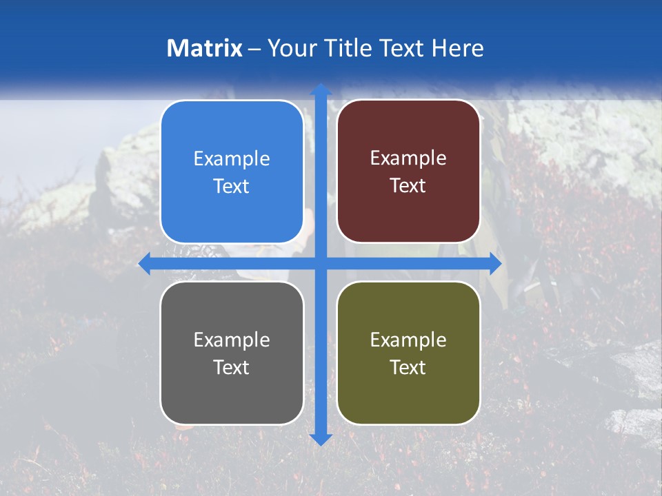 Tourist In The Mountains Resting PowerPoint Template