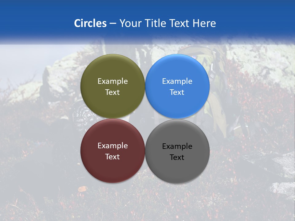 Tourist In The Mountains Resting PowerPoint Template