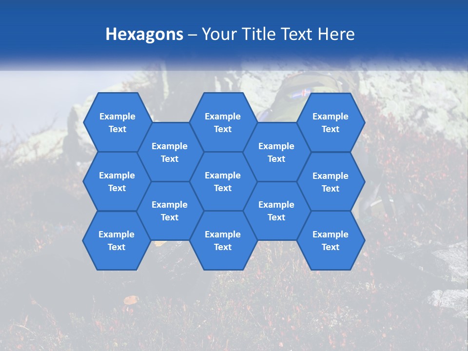 Tourist In The Mountains Resting PowerPoint Template