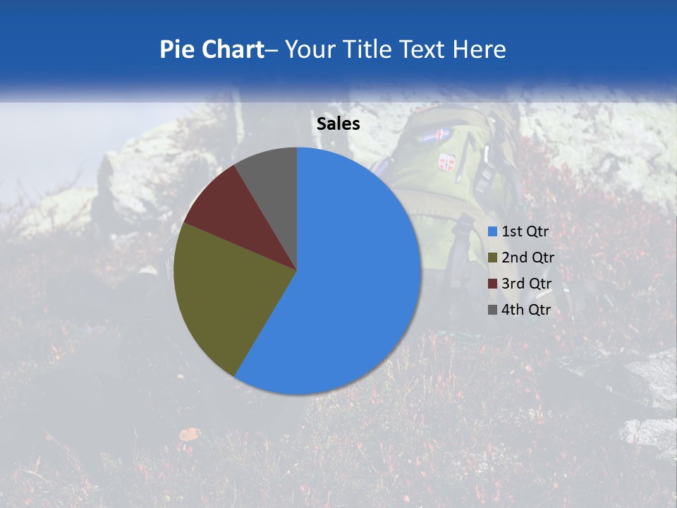 Tourist In The Mountains Resting PowerPoint Template