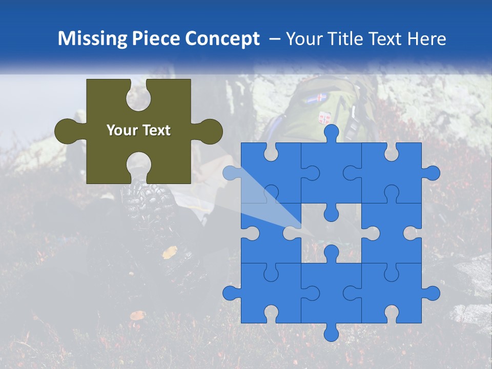 Tourist In The Mountains Resting PowerPoint Template