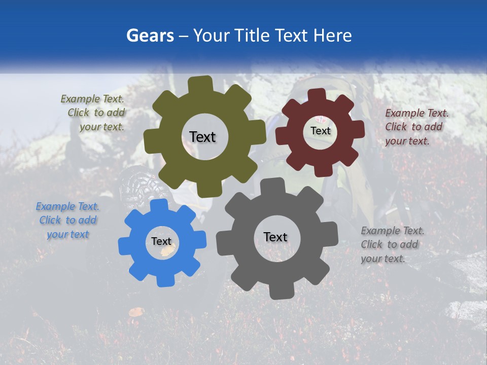 Tourist In The Mountains Resting PowerPoint Template