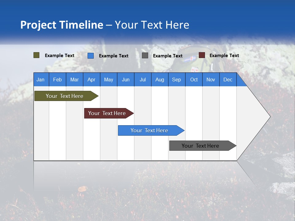 Tourist In The Mountains Resting PowerPoint Template