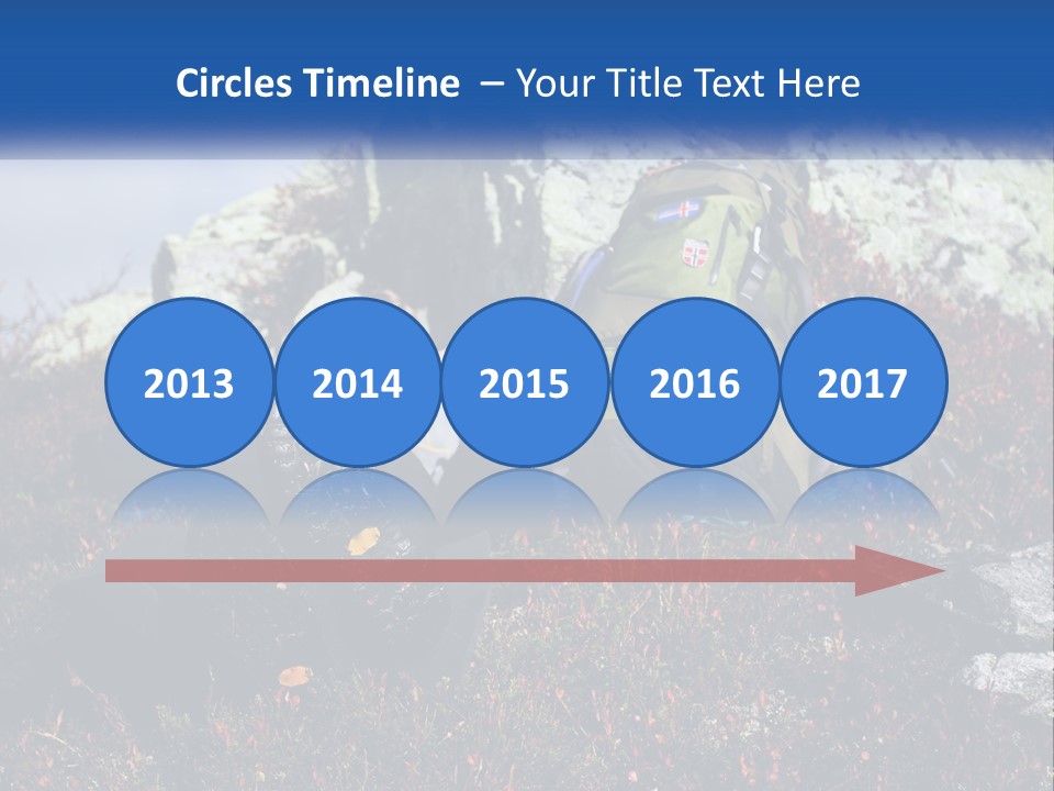 Tourist In The Mountains Resting PowerPoint Template