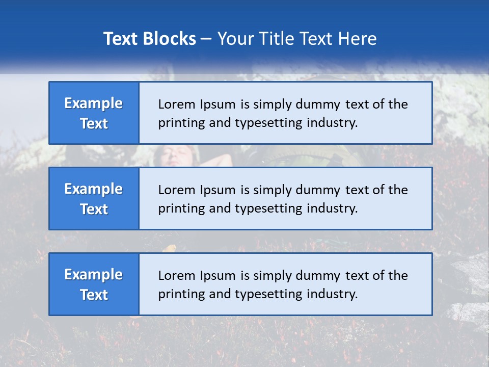 Tourist In The Mountains Resting PowerPoint Template