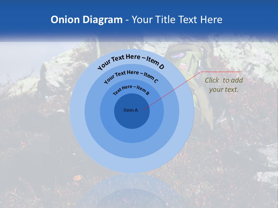 Tourist In The Mountains Resting PowerPoint Template