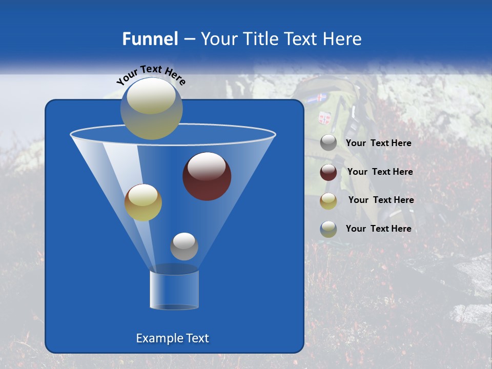 Tourist In The Mountains Resting PowerPoint Template