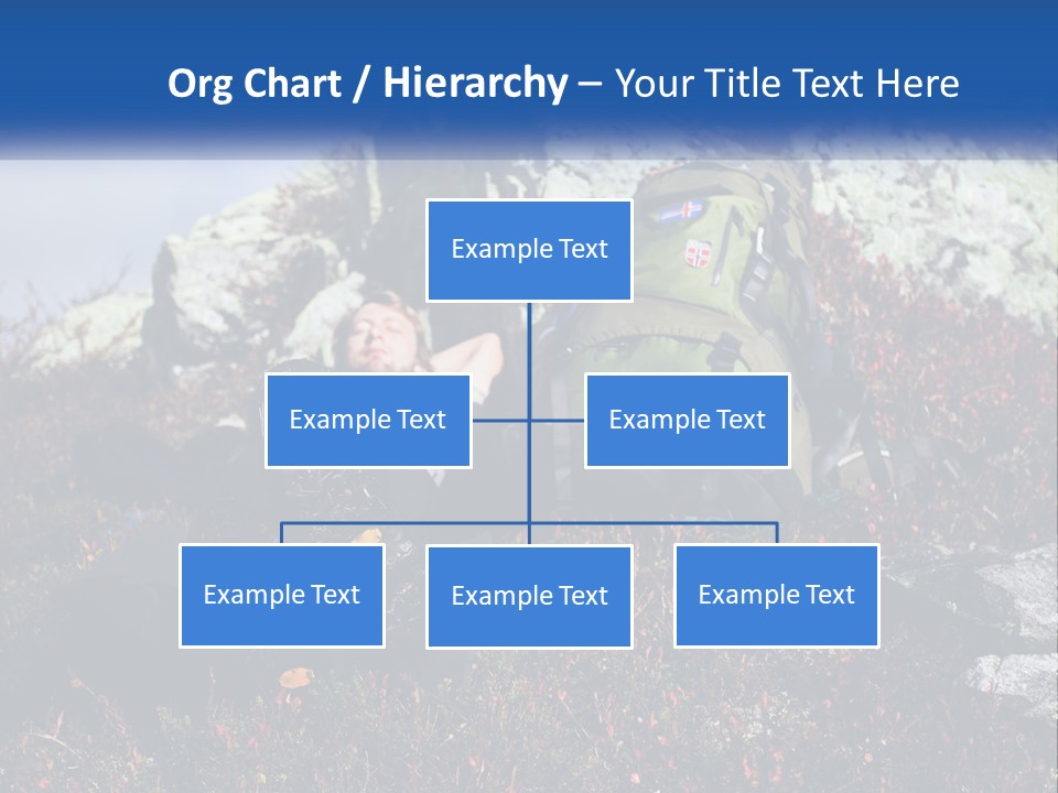 Tourist In The Mountains Resting PowerPoint Template