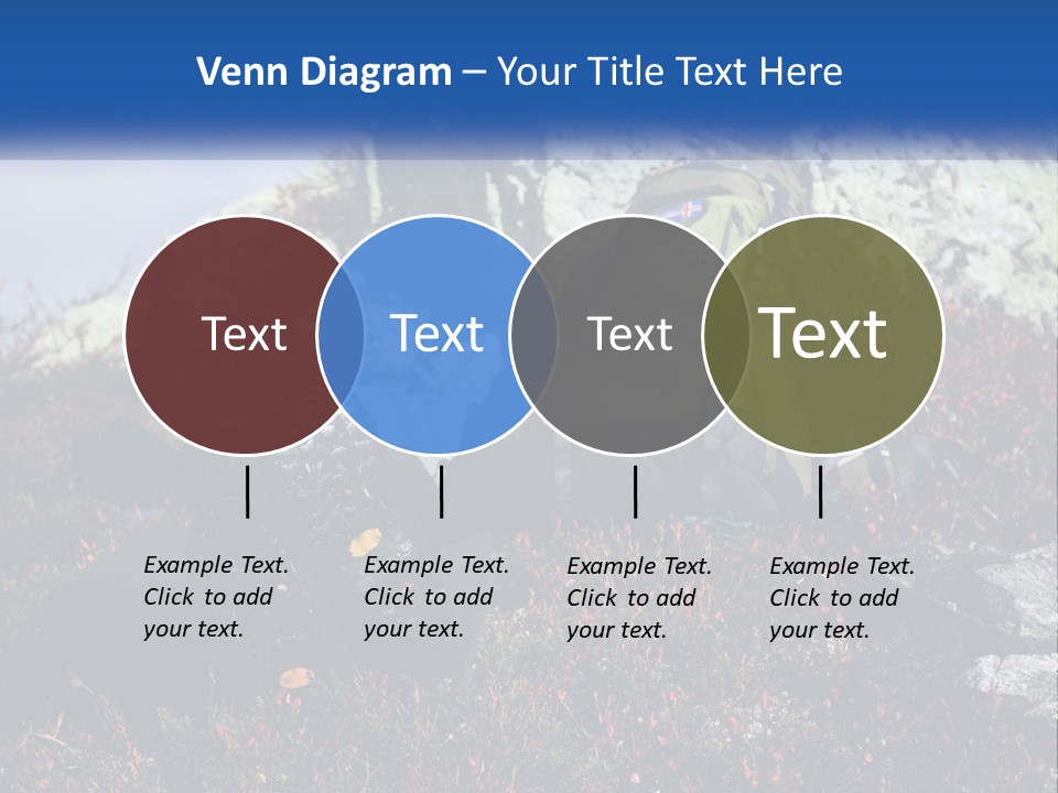 Tourist In The Mountains Resting PowerPoint Template
