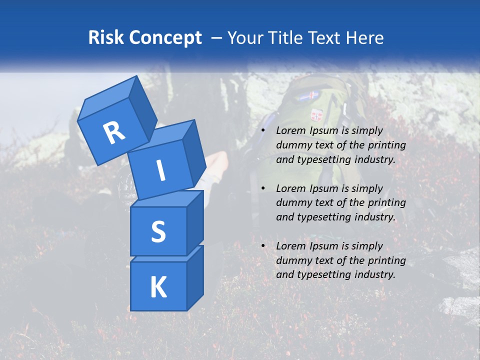 Tourist In The Mountains Resting PowerPoint Template