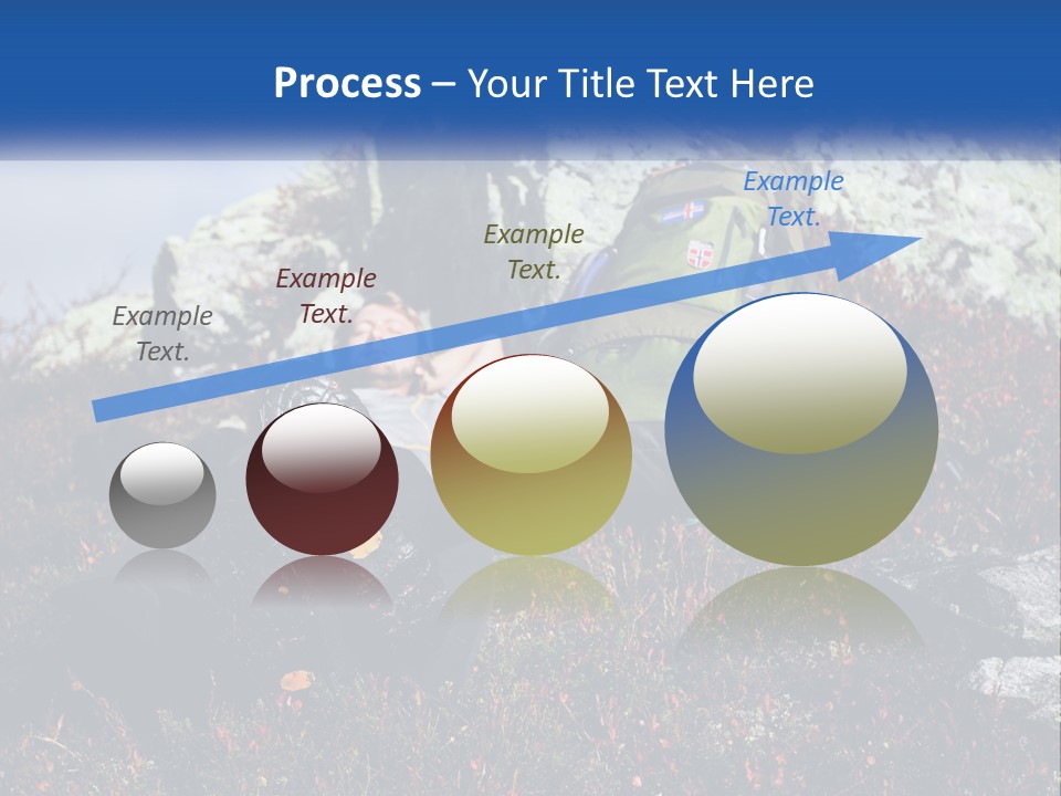 Tourist In The Mountains Resting PowerPoint Template