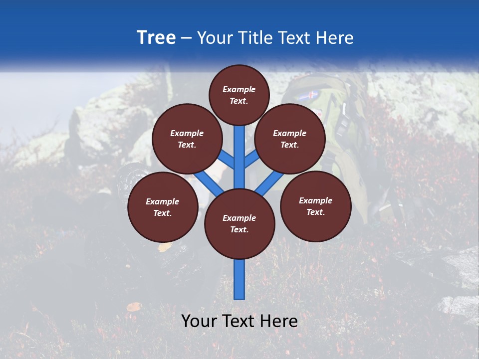 Tourist In The Mountains Resting PowerPoint Template