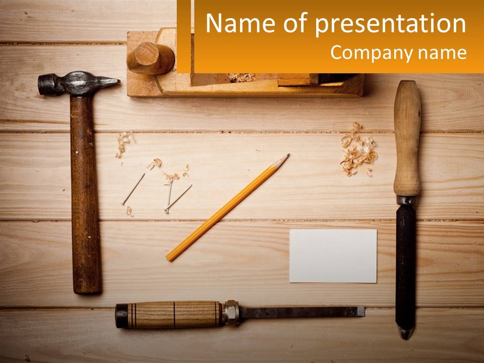 Carpenter's Work Table PowerPoint Template
