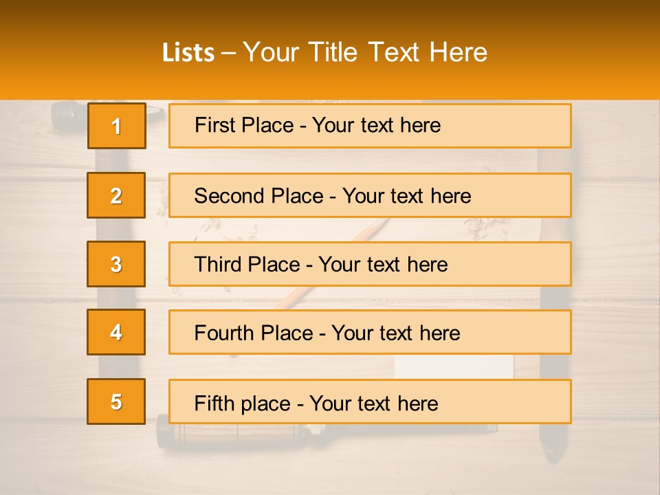 Carpenter's Work Table PowerPoint Template