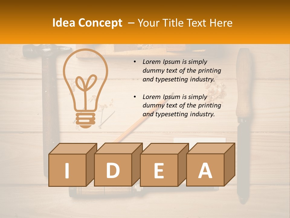 Carpenter's Work Table PowerPoint Template