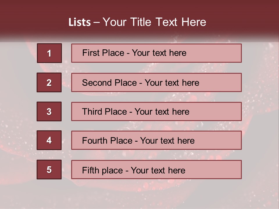 Macro Photography Of Water Drops On A Rose PowerPoint Template