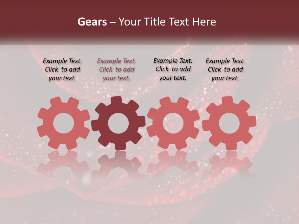 Macro Photography Of Water Drops On A Rose PowerPoint Template