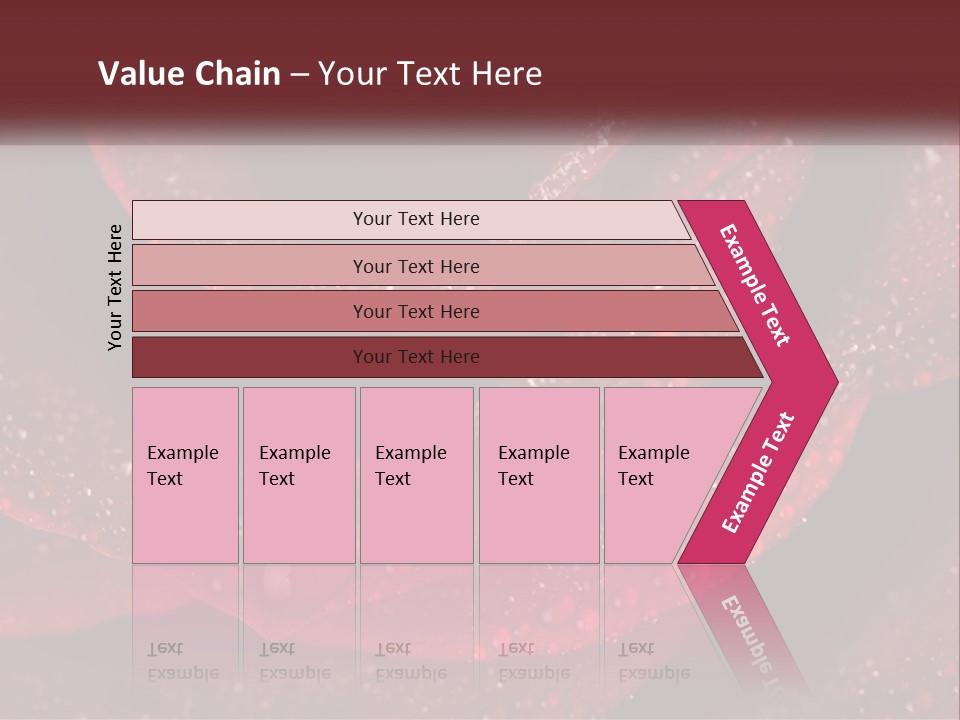 Macro Photography Of Water Drops On A Rose PowerPoint Template