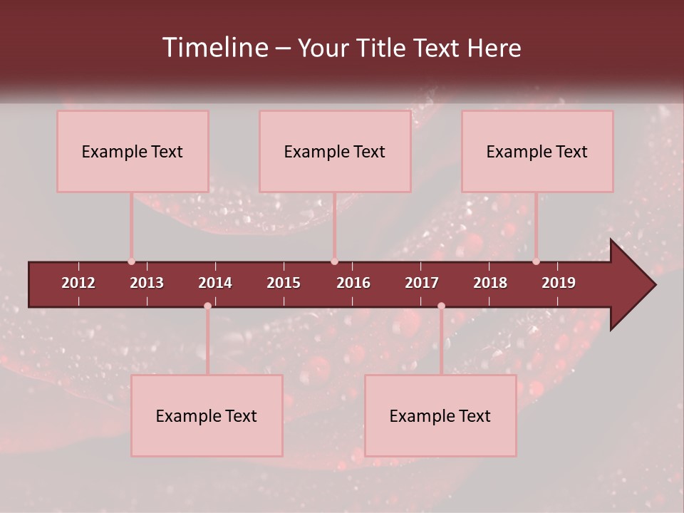 Macro Photography Of Water Drops On A Rose PowerPoint Template