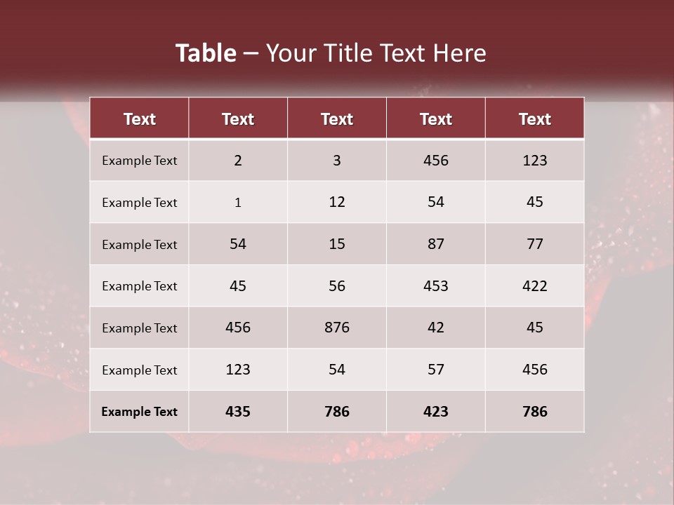 Macro Photography Of Water Drops On A Rose PowerPoint Template