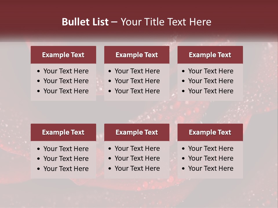 Macro Photography Of Water Drops On A Rose PowerPoint Template