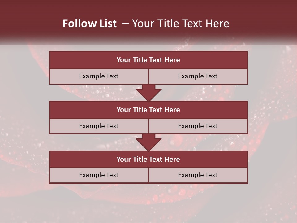 Macro Photography Of Water Drops On A Rose PowerPoint Template