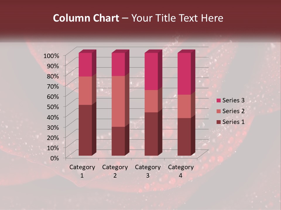 Macro Photography Of Water Drops On A Rose PowerPoint Template