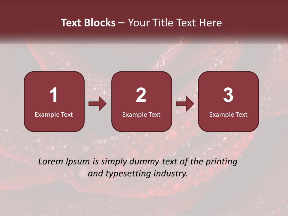 Macro Photography Of Water Drops On A Rose PowerPoint Template