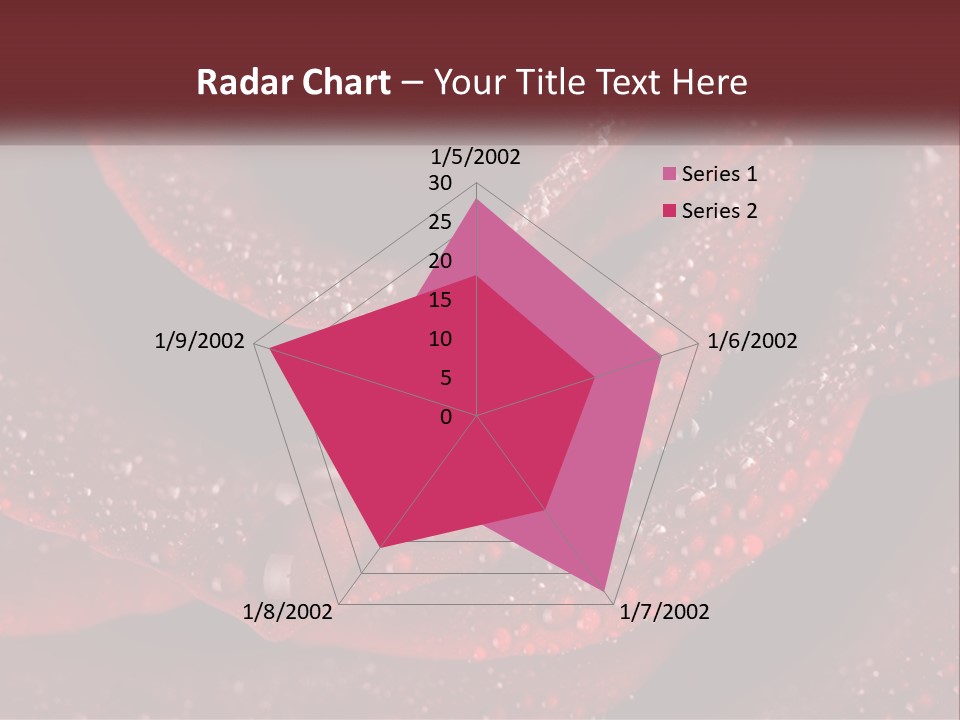 Macro Photography Of Water Drops On A Rose PowerPoint Template