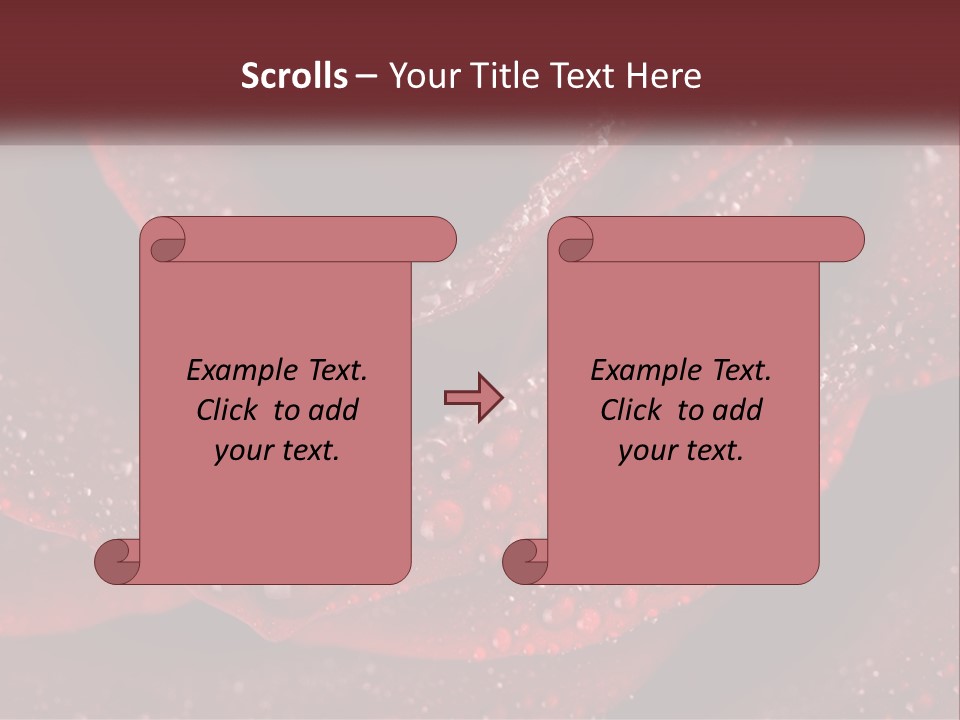 Macro Photography Of Water Drops On A Rose PowerPoint Template