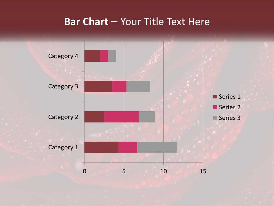 Macro Photography Of Water Drops On A Rose PowerPoint Template