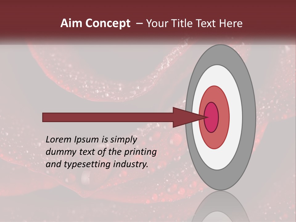 Macro Photography Of Water Drops On A Rose PowerPoint Template