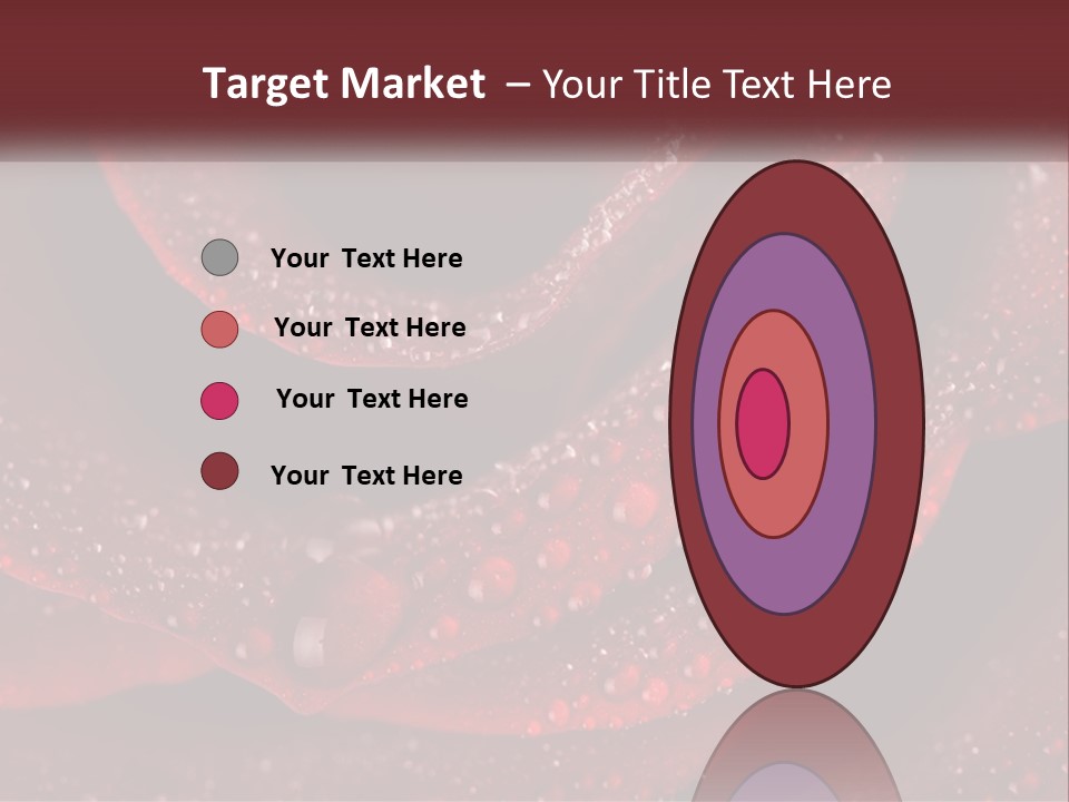 Macro Photography Of Water Drops On A Rose PowerPoint Template