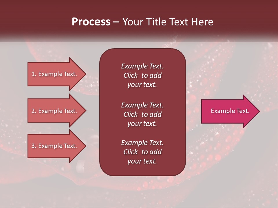 Macro Photography Of Water Drops On A Rose PowerPoint Template
