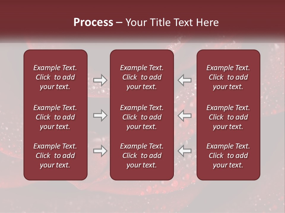 Macro Photography Of Water Drops On A Rose PowerPoint Template