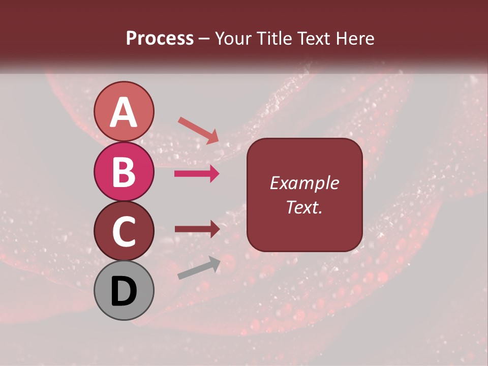 Macro Photography Of Water Drops On A Rose PowerPoint Template