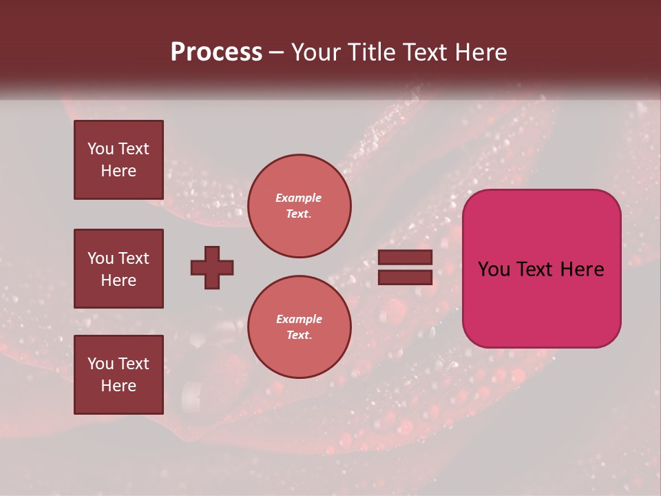 Macro Photography Of Water Drops On A Rose PowerPoint Template